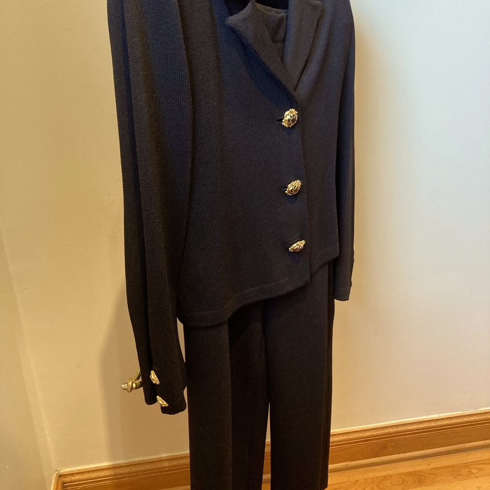 Classic St.John Black Pantsuit